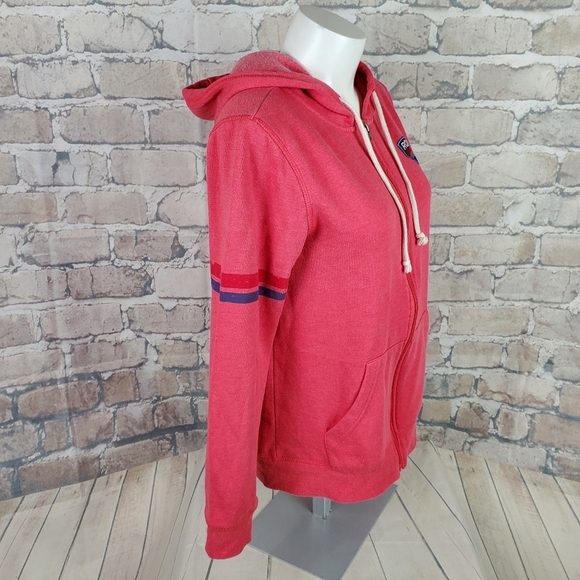Roxy Hoodie Zipper Front Pink Size Medium Logo - Picture 7 of 9